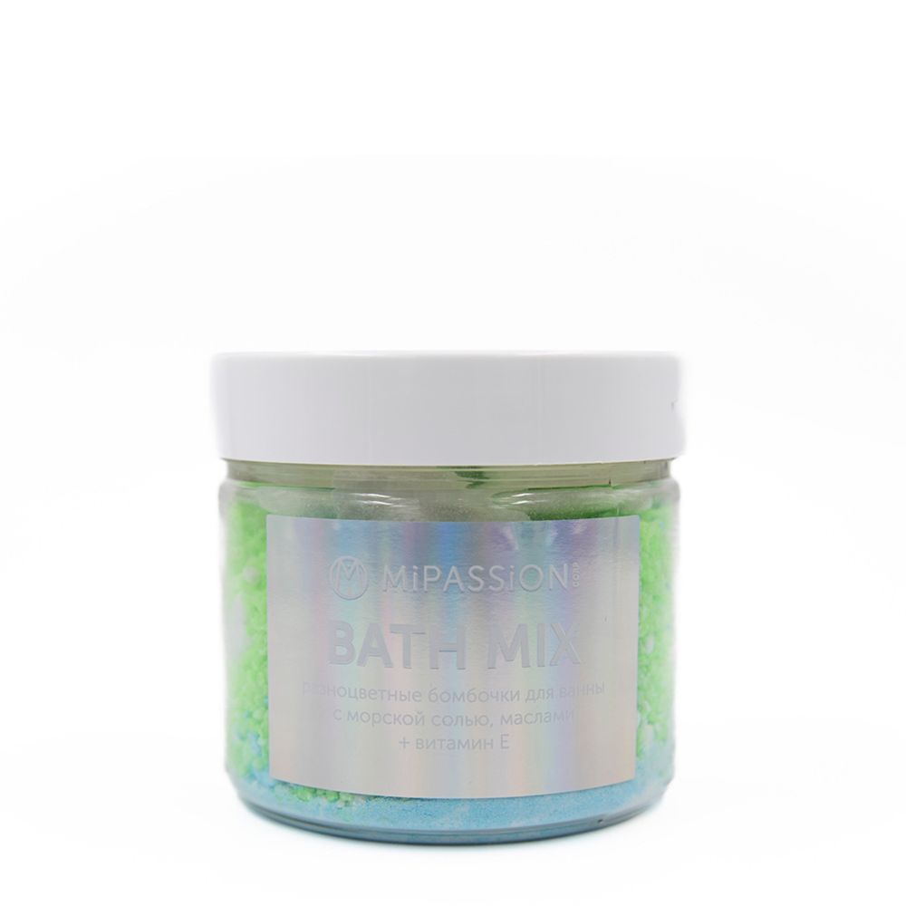 MIPASSIONcorp Бомбочка для ванны с морской солью ананас и лайм / MiPASSiON 300 мл, фото 1