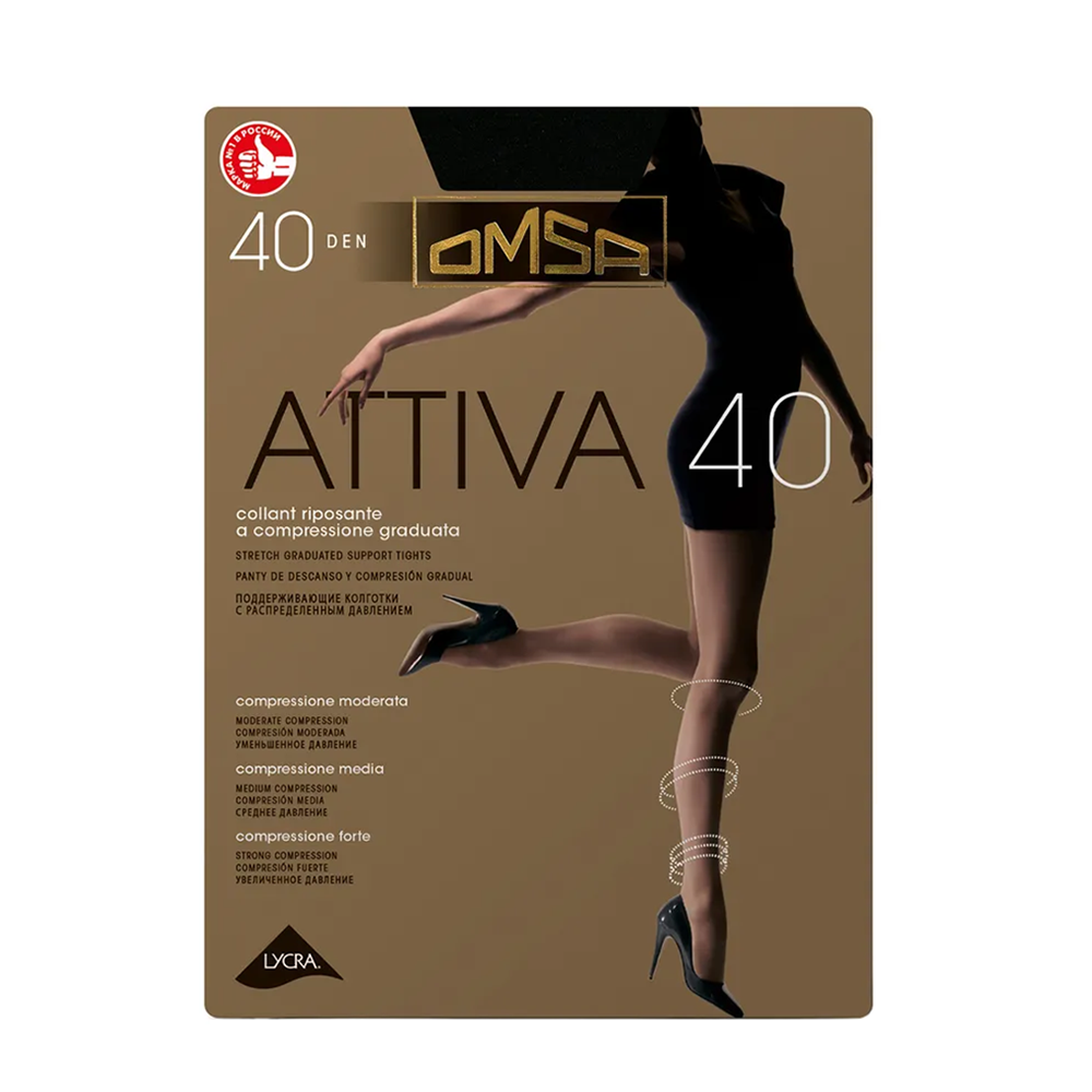 OMSA Колготки Nero 2 (S) / ATTIVA 40, фото 1
