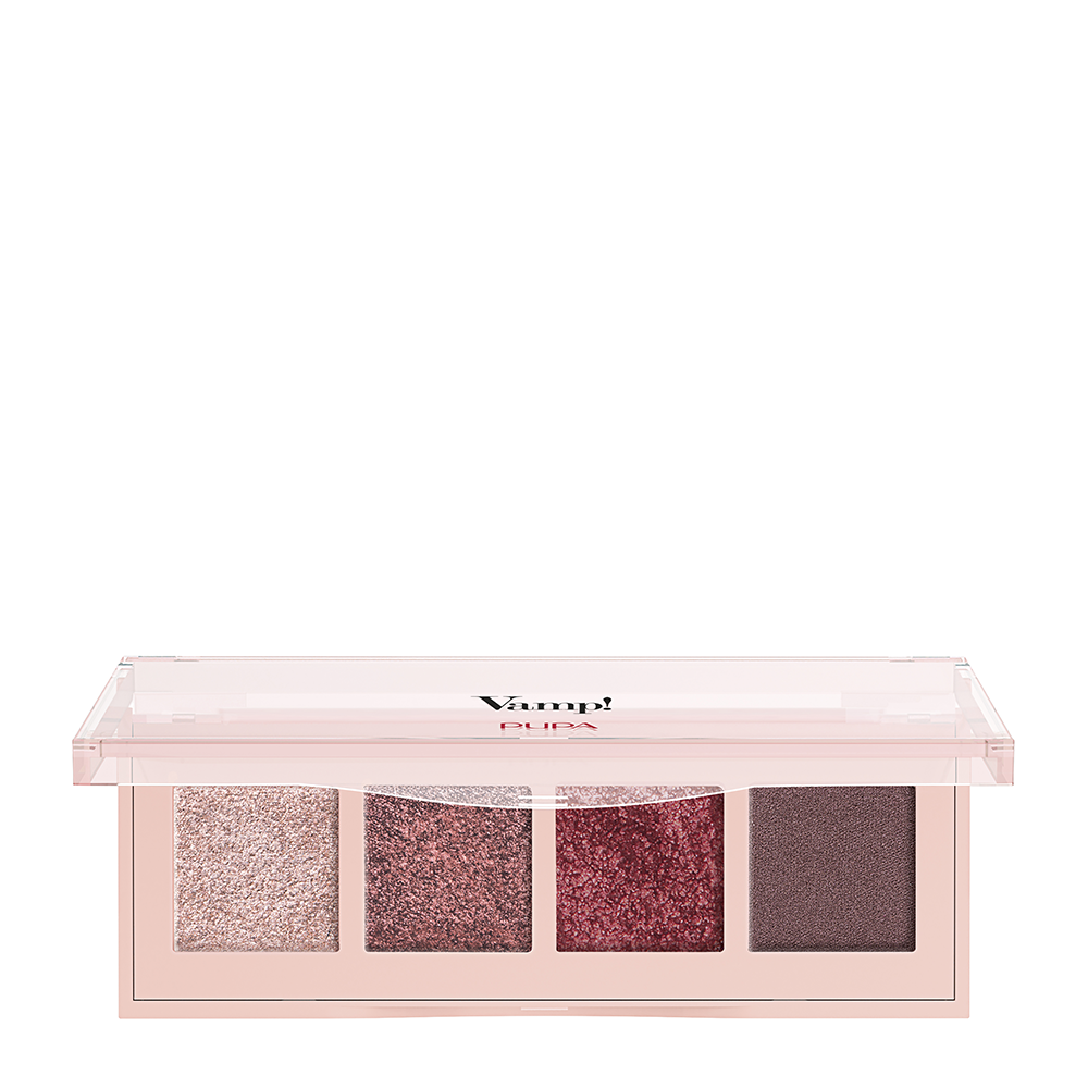 PUPA Палетка теней для век, тон 003 розовый бронзовый / VAMP! 4 EYESHADOWS PALETTE 5,2 гр, фото 1