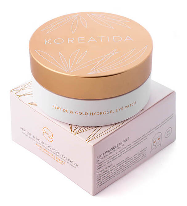 KOREATIDA Патчи гидрогелевые с пептидами и коллоидным золотом для глаз / peptide & gold hydrogel eye patch 60 шт, фото 2