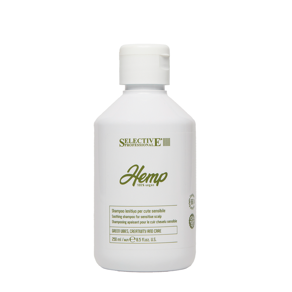 SELECTIVE PROFESSIONAL Шампунь успокаивающий для чувствительной кожи головы / HEMP 250 мл, фото 1