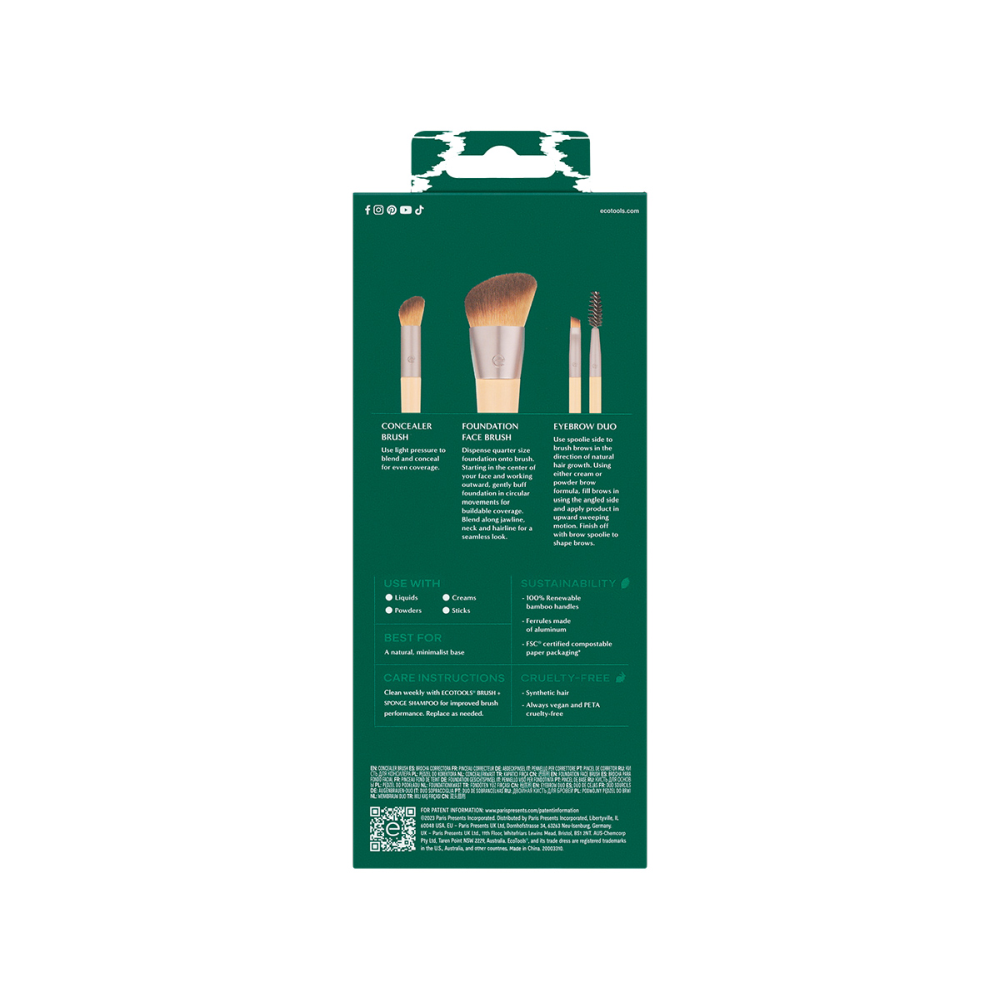 ECOTOOLS Набор кистей для макияжа / New Natural Conceal, Enhance + Sculpt Trio, фото 4