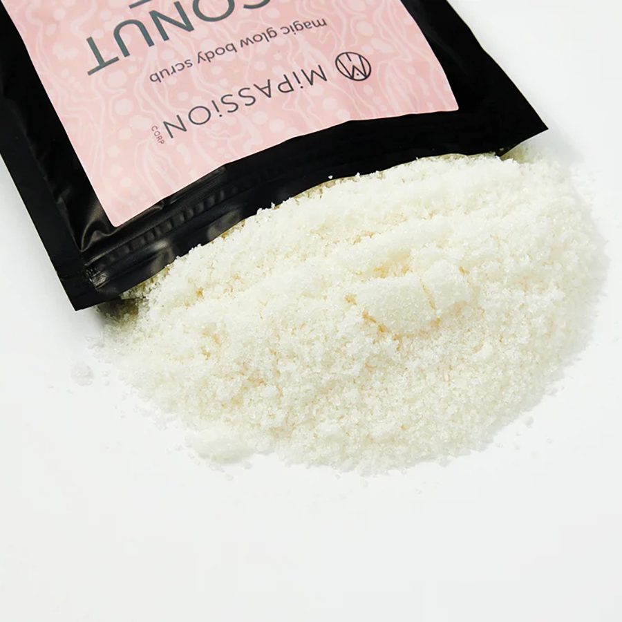 MIPASSIONcorp Скраб мерцающий, кокос, лайм, ваниль / Coconut shine magical glow MiPASSiON 250 гр, фото 3