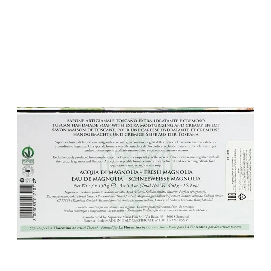 LA FLORENTINA Набор мыла свежая магнолия / Fresh Magnolia 3*150 гр, фото 3