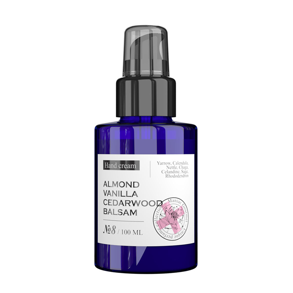 MANIAC GOURMET Крем парфюмированный для рук №8 Миндаль, Ваниль, Кедр, Бальзам 100 мл, фото 1