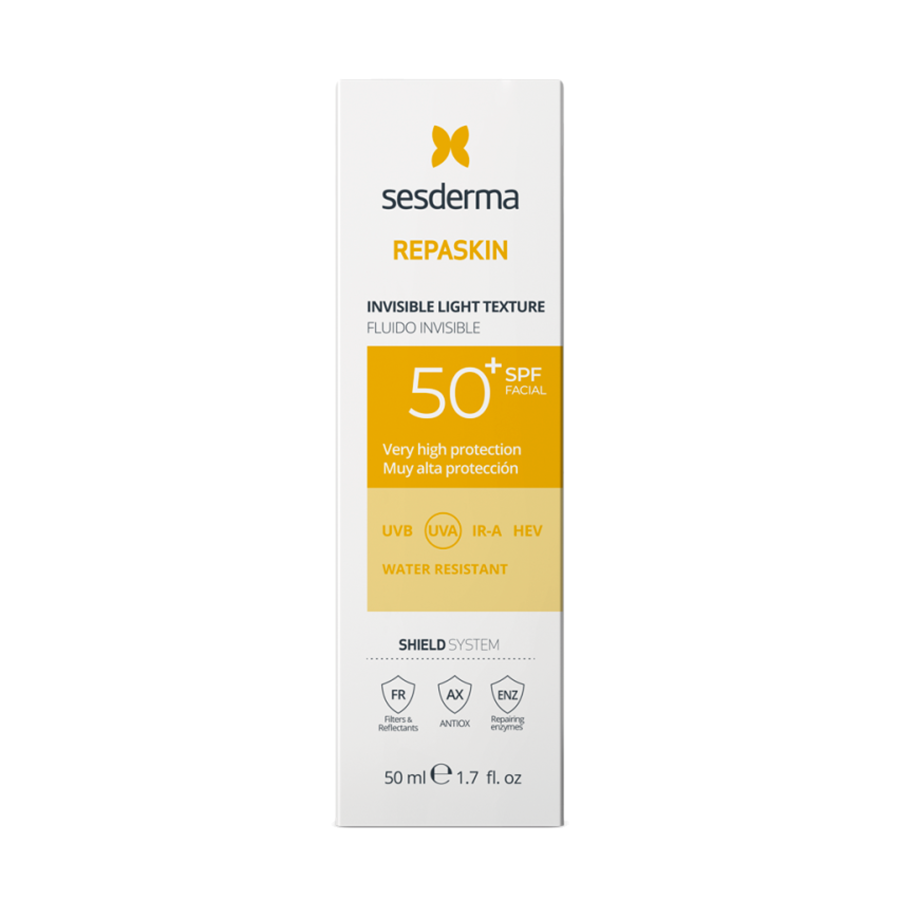 SESDERMA Средство солнцезащитное сверхлегкое для лица SPF50 / REPASKIN INVISIBLE LIGHT TEXTURE Facial sunscreen 50 мл, фото 2