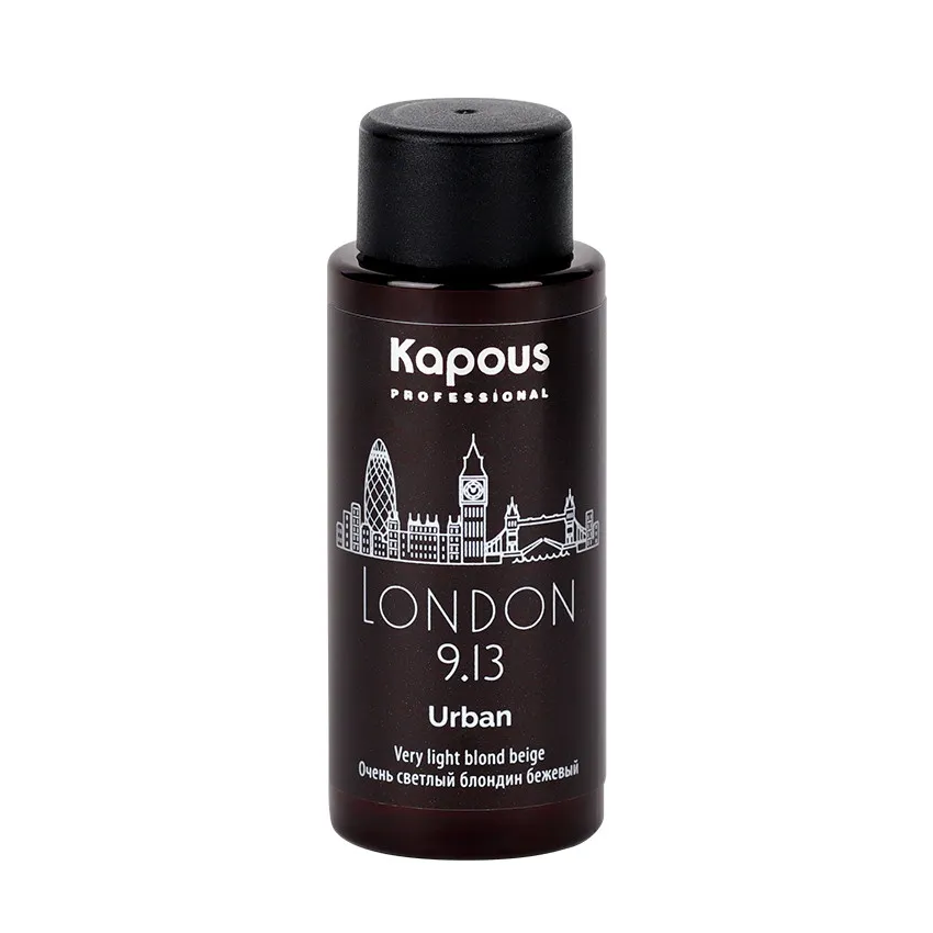 KAPOUS 9.13 краситель жидкий полуперманентный для волос, Лондон / LC Urban 60 мл, фото 2