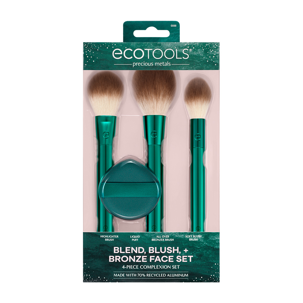 ECOTOOLS Набор кистей и спонж для макияжа / Blend, Blush and Bronze Face Set, фото 1