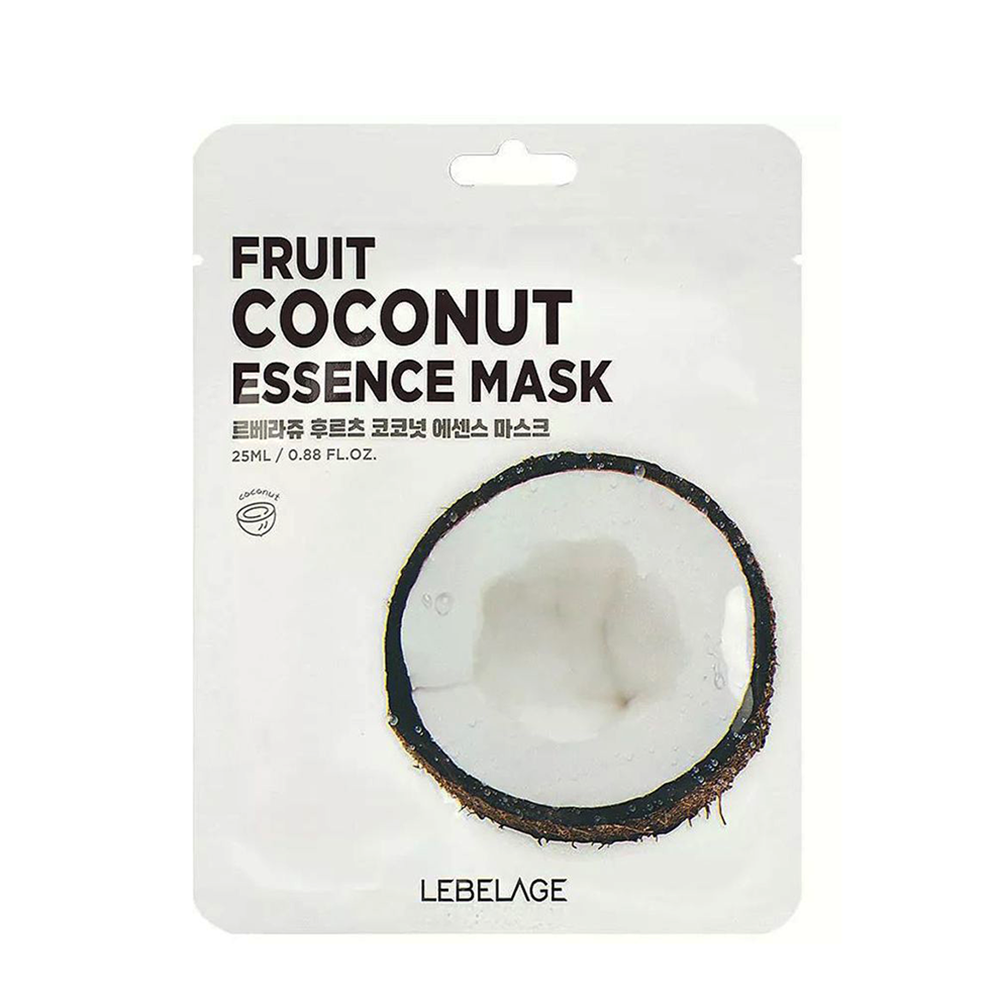 LEBELAGE Маска тканевая для лица с экстрактом кокоса / Lebelage Fruit Coconut Essence Mask 25 мл, фото 1