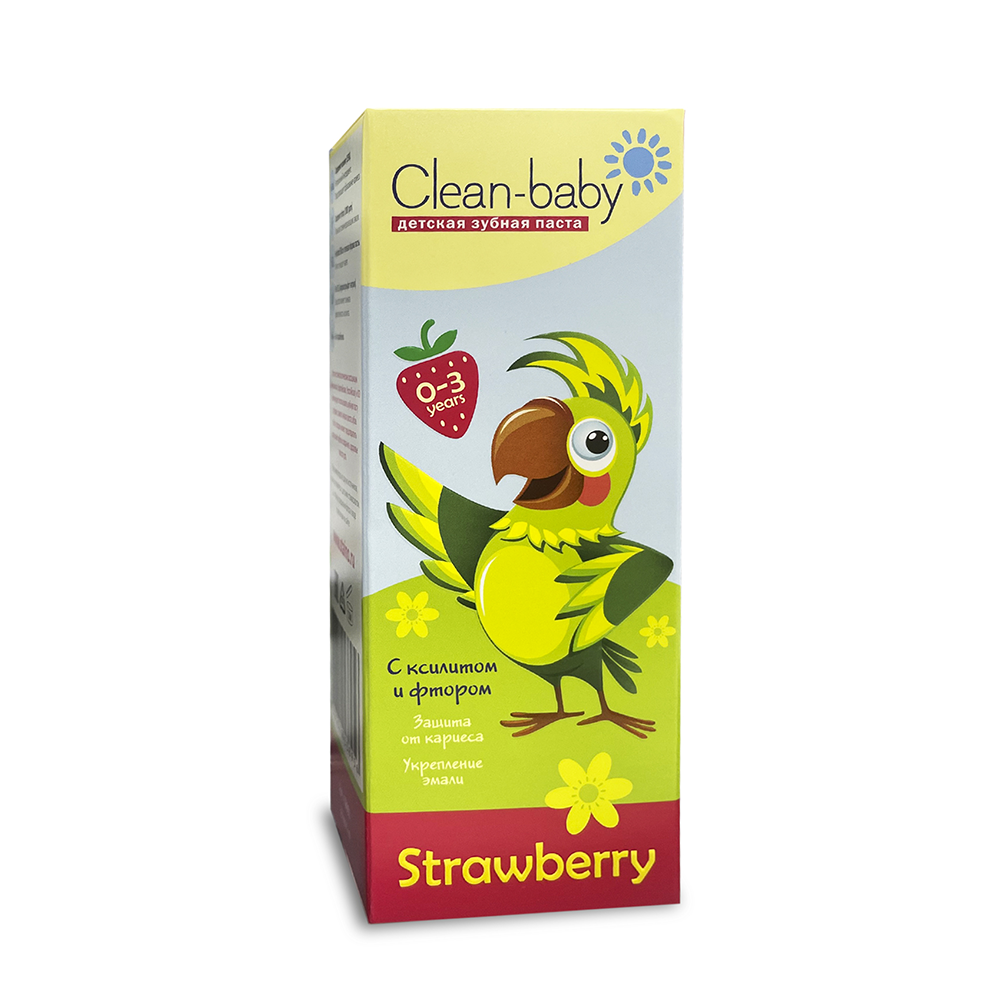 CLEAN-BABY Паста зубная детская от 0 до 3 лет со вкусом клубники / Clean-baby Strawberry 50 мл, фото 2