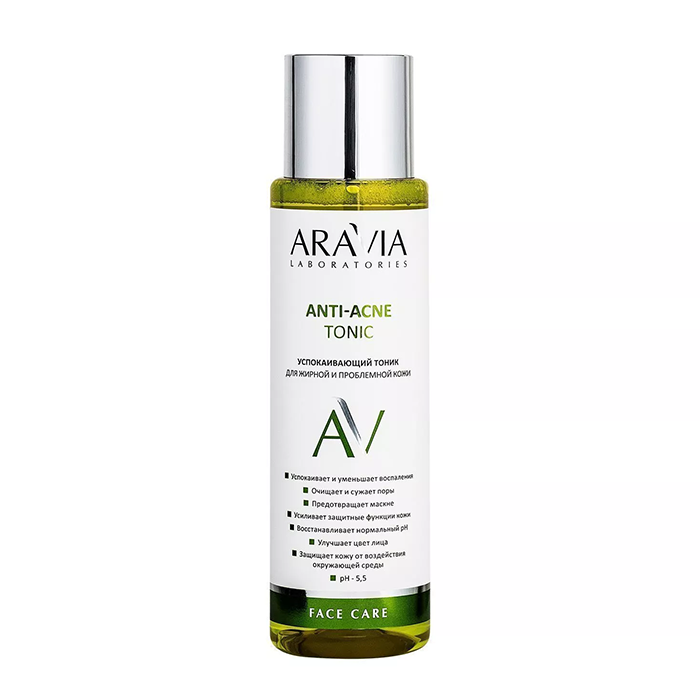 ARAVIA Professional Тоник успокаивающий для жирной и проблемной кожи / ANTI-ACNE TONIC 250 мл, фото 1