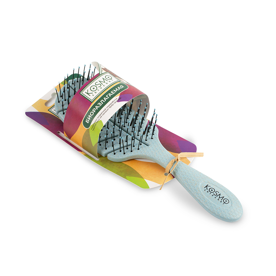 KOSMO SHTUCHKI Расчёска лепестковая малая 5438-M2, голубая / KOSMO SHTUCHKI, фото 2