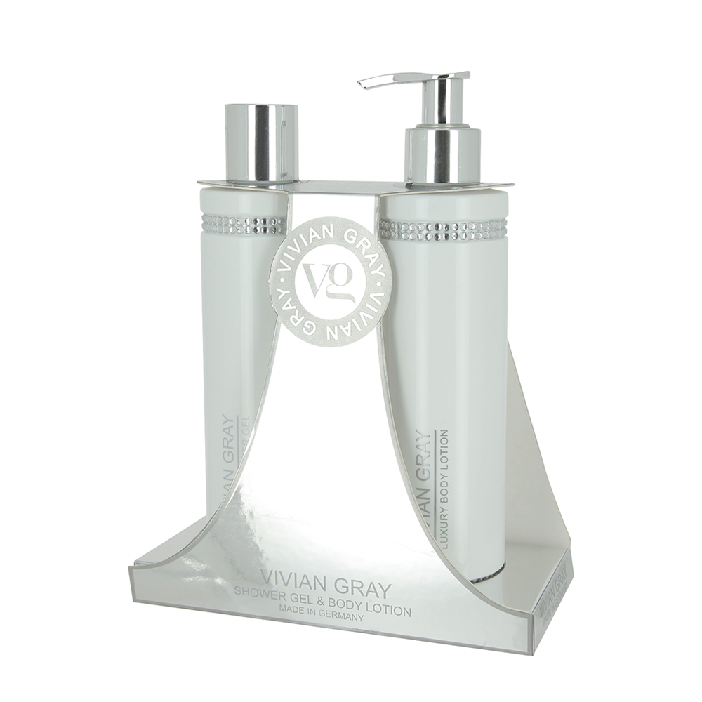 VIVIAN GRAY Набор для тела Белый кристалл (гель для душа 250 мл + лосьон 250 мл) Vivian Gray Set White Crystal, фото 1