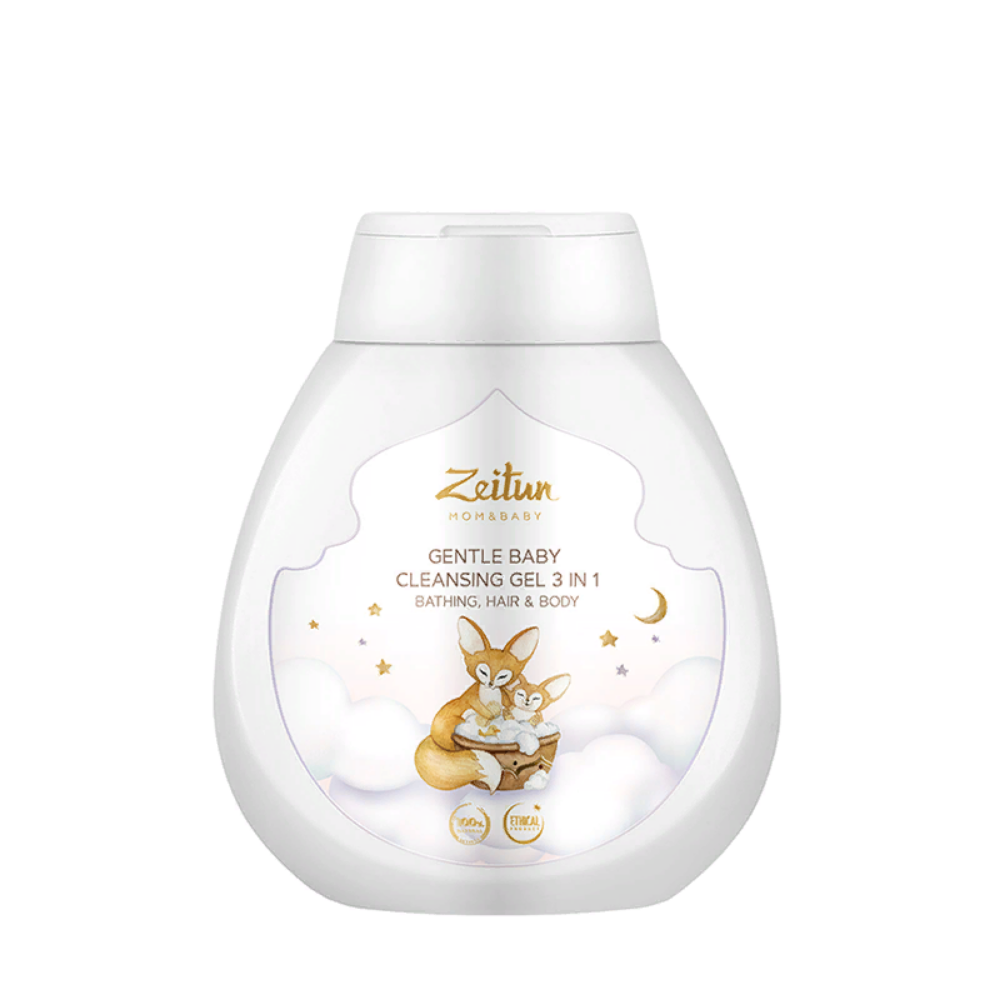 ZEITUN Гель нежный детский 3 в 1 для купания, очищений волос и тела / Mom&Baby 250 мл, фото 1