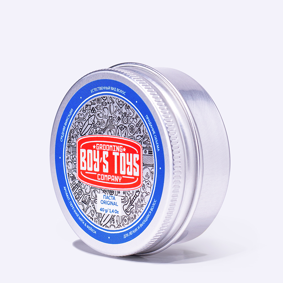BOY'S TOYS Паста для укладки волос средней фиксации с низким уровнем блеска / Boy's Toys Original 40 мл, фото 2