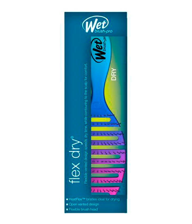 WET BRUSH Щетка для быстрой сушки волос с мягкой ручкой, омбре / FLEX DRY - OMBRE TEAL, фото 3