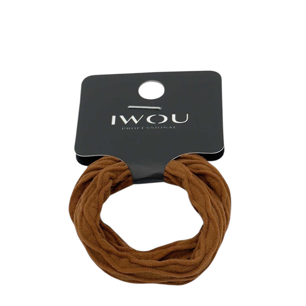 IWOU PROFESSIONAL Резинка для волос Волна коричневая 2шт, фото 1