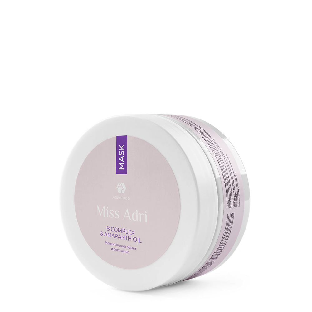 ADRICOCO Маска для объема волос / ADRICOCO Miss Adri B complex & amaranth oil 200 мл, фото 1