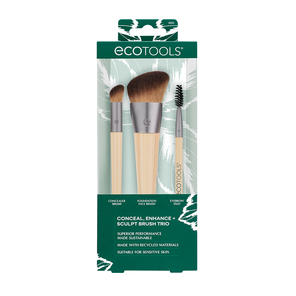 ECOTOOLS Набор кистей для макияжа / New Natural Conceal, Enhance + Sculpt Trio, фото 1