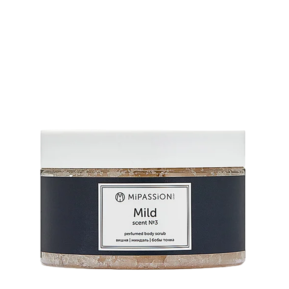 MIPASSIONcorp Скраб парфюмированный, вишня, миндаль, бобы тонка / Mild MiPASSiON 250 мл, фото 1