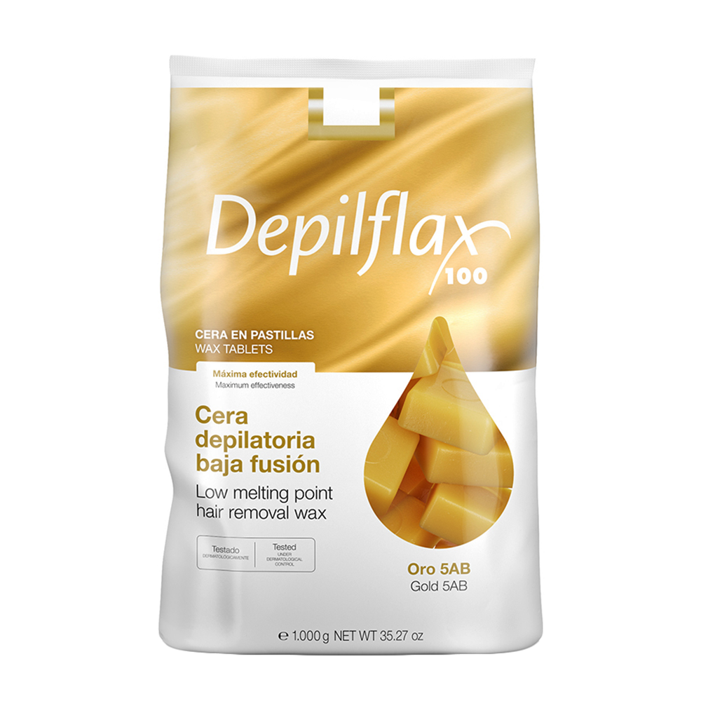 DEPILFLAX 100 Воск горячий в брикетах, золотой 1000 гр, фото 1
