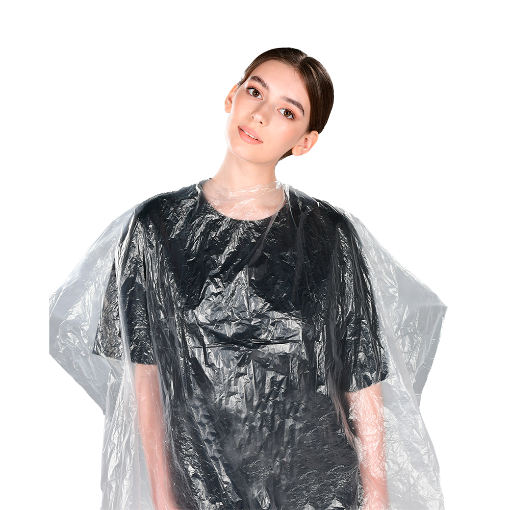 ЧИСТОВЬЕ Пеньюар для парикмахеров Классик п/э прозрачный 160 х 120 50 шт, фото 6