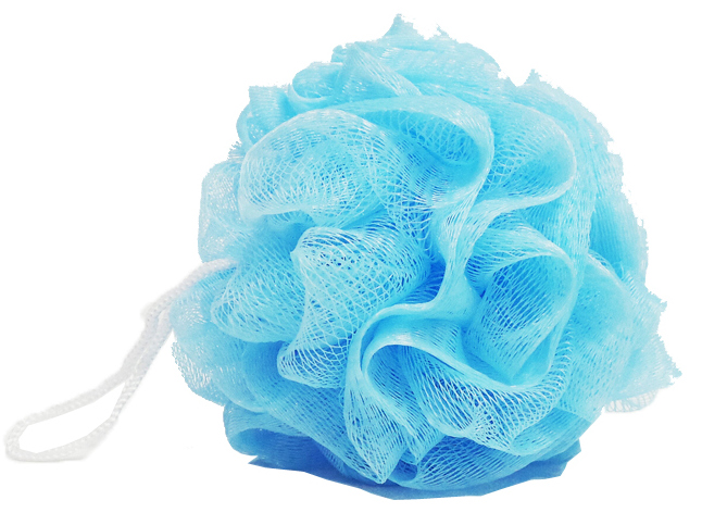 DEWAL BEAUTY Мочалка для тела, голубая 1 шт, фото 1