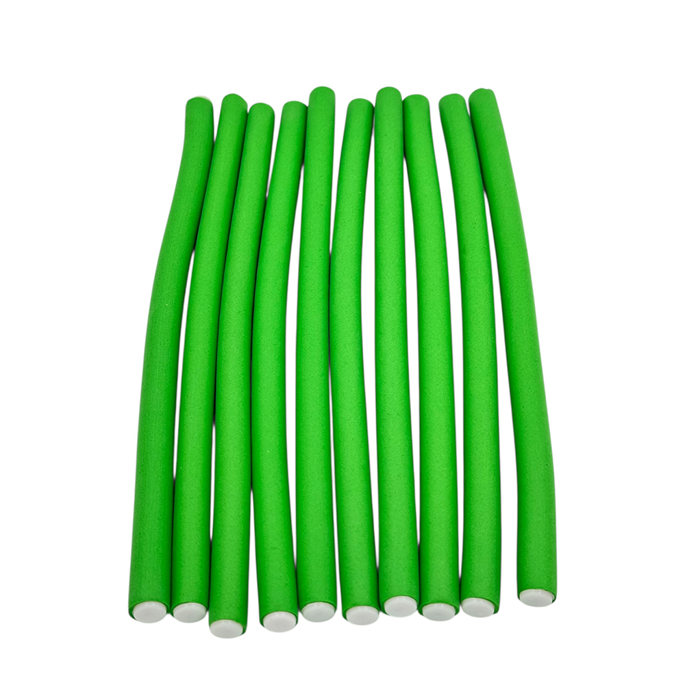 IWOU PROFESSIONAL Бигуди-бумеранги зеленые 10мм/240мм 10 шт/уп, фото 1