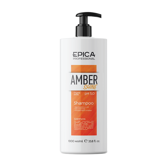 EPICA PROFESSIONAL Шампунь для восстановления и питания волос / Amber Shine Organic 1000 мл, фото 1