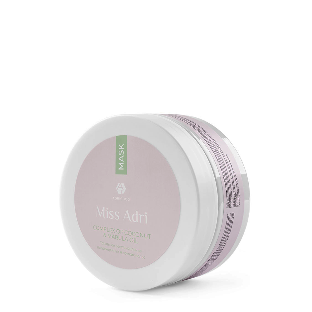 ADRICOCO Маска восстанавливающая для волос / ADRICOCO Miss Adri Complex of coconut & marula oil 200 мл, фото 1
