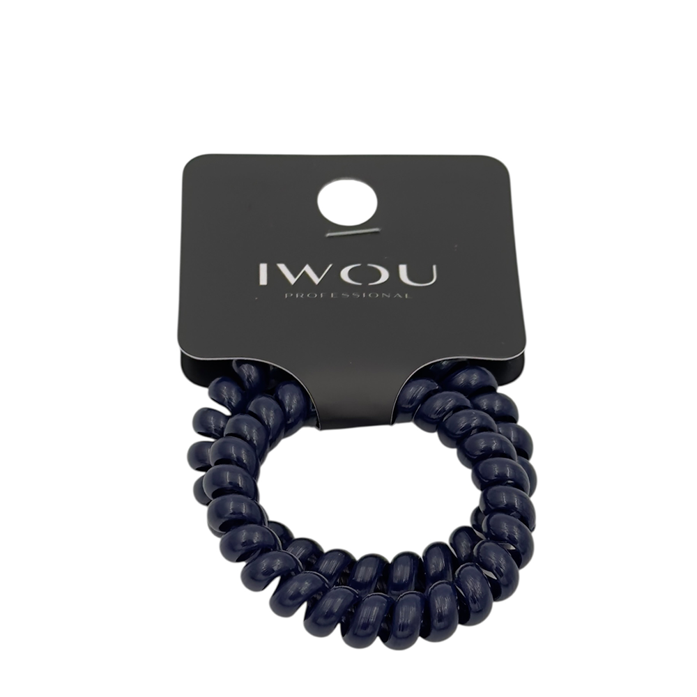 IWOU PROFESSIONAL Резинка пружинка Глянец темно-синяя 2шт, фото 1