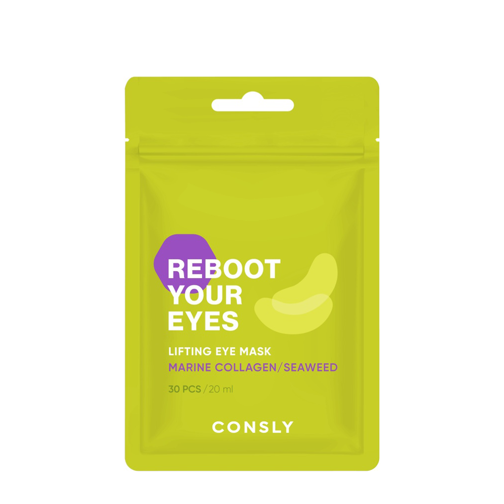 CONSLY Маска-патчи тканевые с лифтинг эффектом для области вокруг глаз с коллагеном и морскими водорослями / Consly 30 шт, фото 1