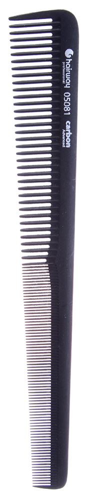 HAIRWAY Расческа Carbon Advance комбинированная конусная 175 мм, фото 1