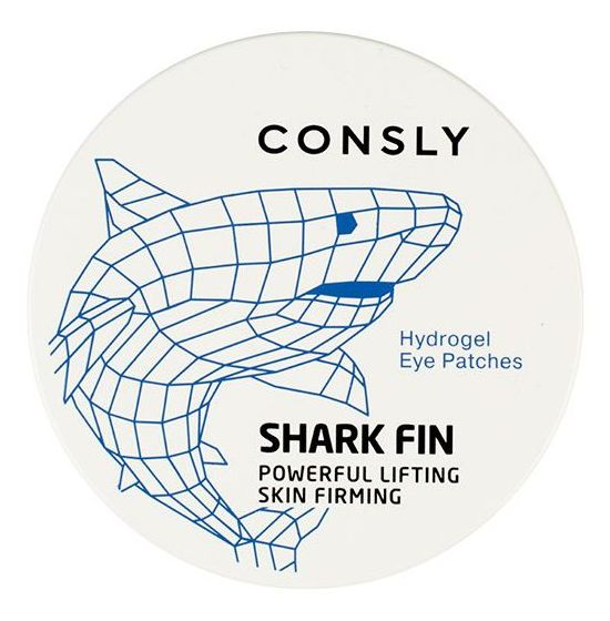 CONSLY Патчи гидрогелевые для области вокруг глаз с экстрактом акульего плавника, 60шт., фото 1