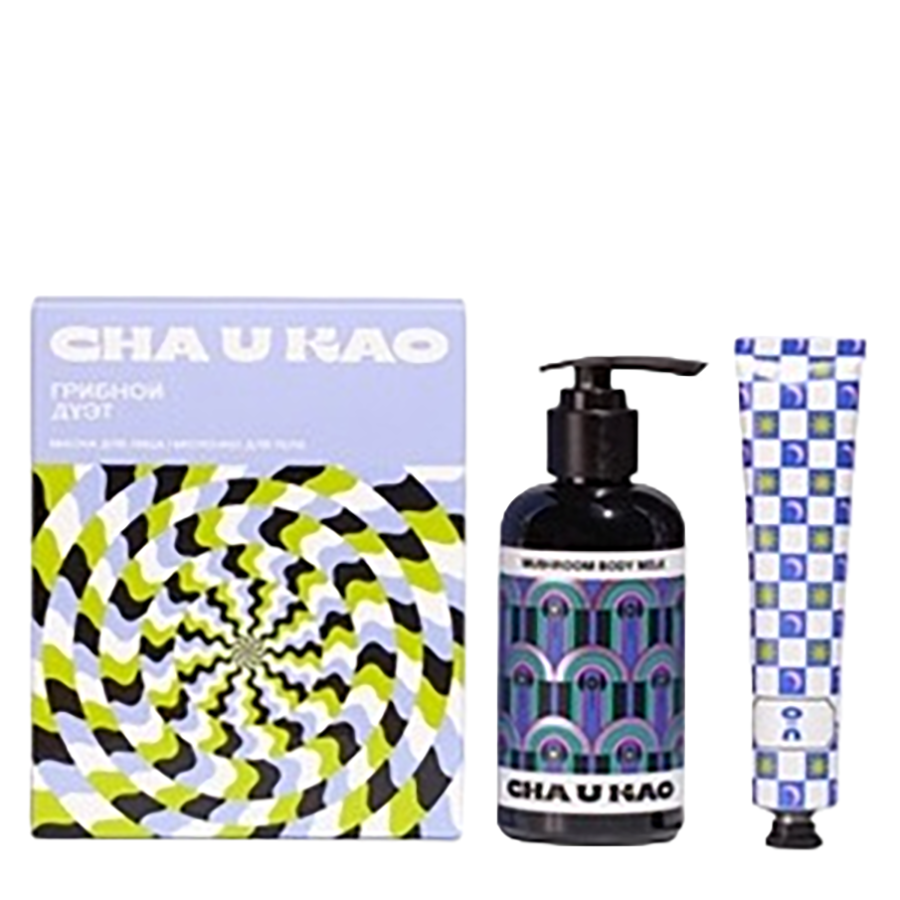 CHA U KAO Набор Грибной дуэт (маска для лица 50 мл + молочко для тела 200 мл), фото 2