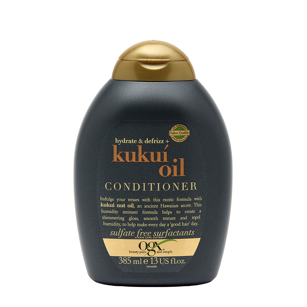 OGX Кондиционер для увлажнения и гладкости волос с маслом ореха кукуи / Hydrate+Defrizz Kukui Oil Conditioner 385 мл, фото 1