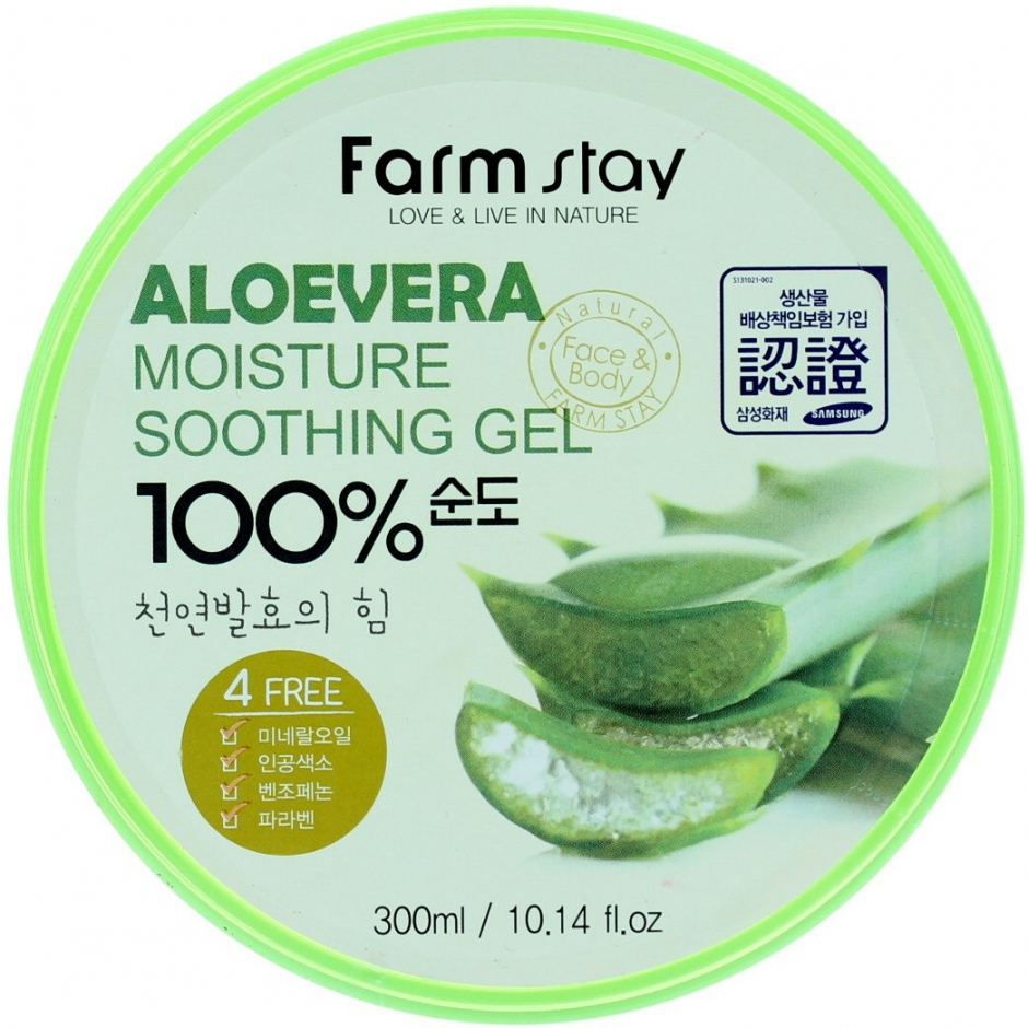 FARMSTAY Гель увлажняющий успокаивающий с экстрактом алоэ вера / MOISTURE SOOTHING GEL 300 мл, фото 1