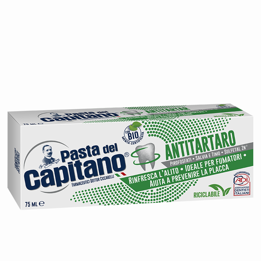 PASTA DEL CAPITANO Паста зубная от зубного камня для курящих / Antitartar for Smokers 75 мл, фото 2