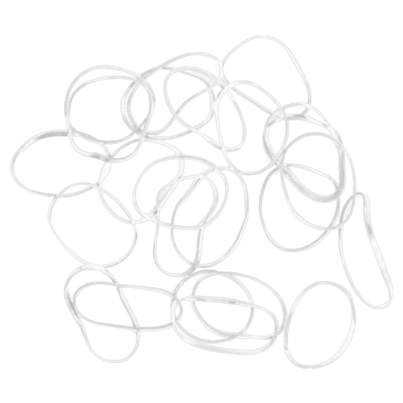 DEWAL PROFESSIONAL Резинки для волос силиконовые, белые mini 100 шт/уп, фото 1