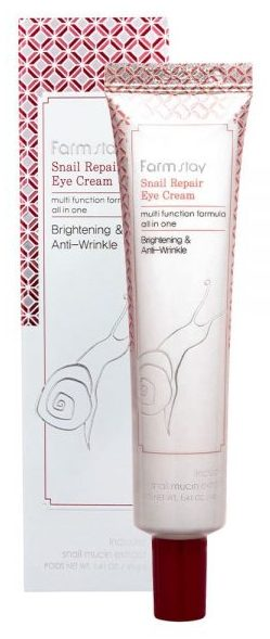FARMSTAY Крем восстанавливающий с муцином улитки для области вокруг глаз / SNAIL REPAIR 40 гр, фото 2