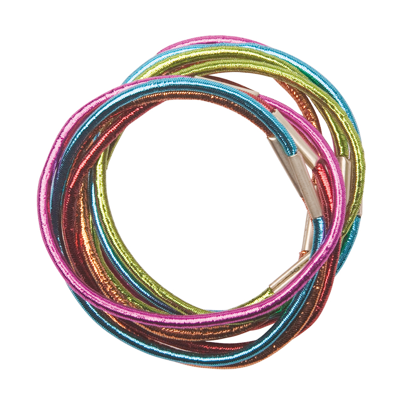 DEWAL PROFESSIONAL Резинки для волос цветные блестящие midi 10 шт/уп, фото 1