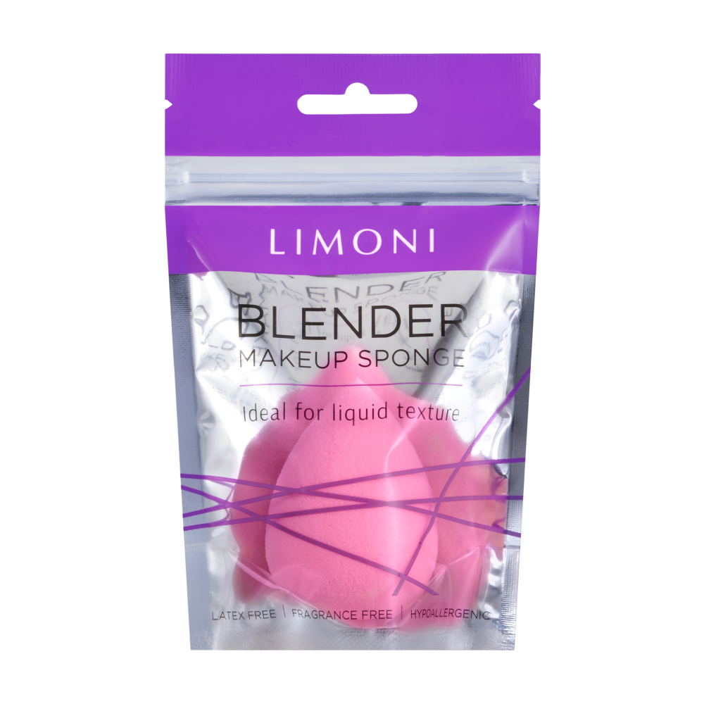 LIMONI Спонж для макияжа / Blender Makeup Sponge Pink, фото 2