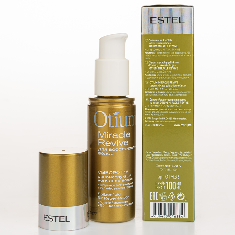 ESTEL PROFESSIONAL Сыворотка-контроль для кончиков волос Контурная реконструкция / OTIUM Miracle 100 мл, фото 2