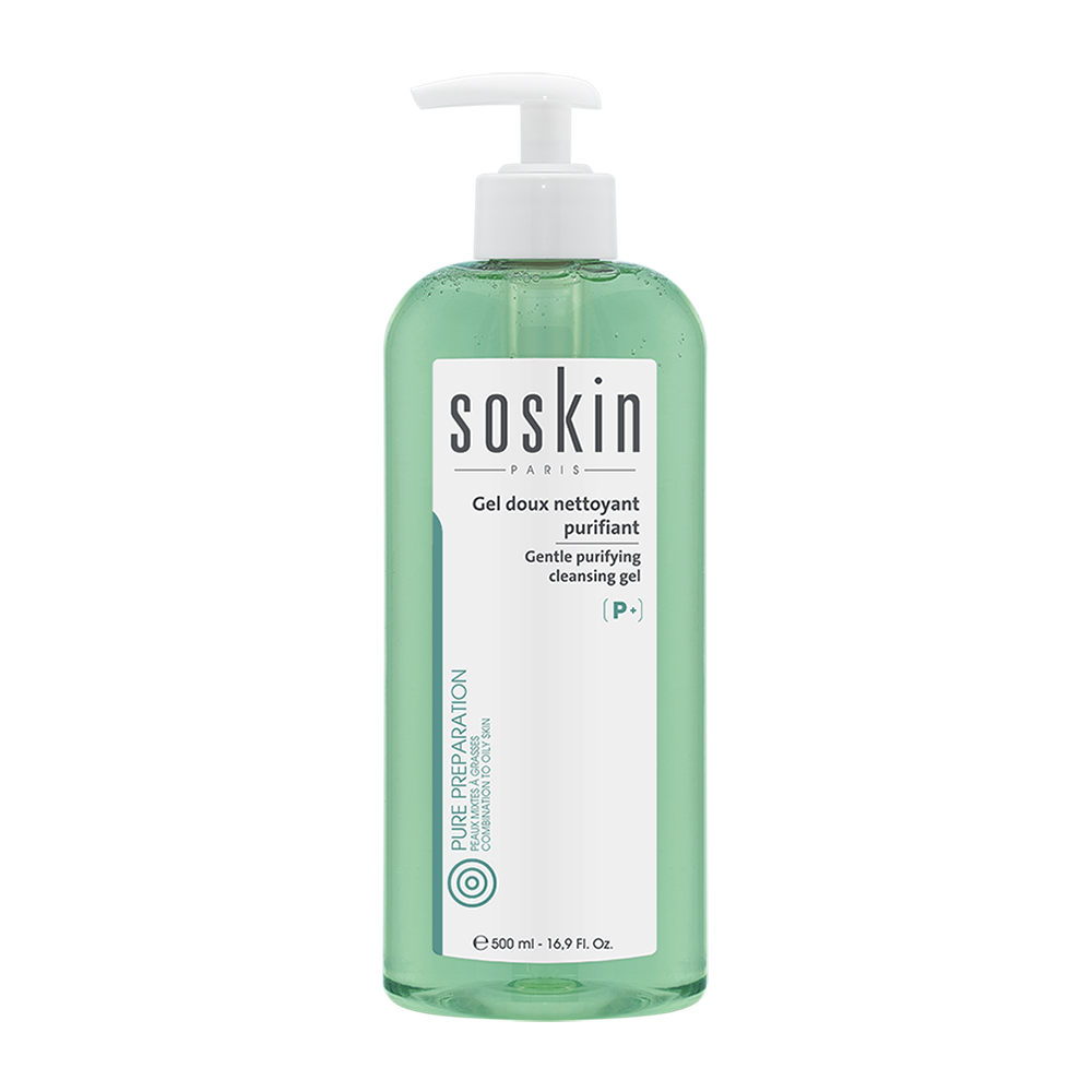 SOSKIN Гель очищающий для комбинированной кожи / P+ Gentle Purifying Cleansing Gel 500 мл, фото 1