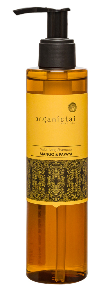 ORGANIC TAI Шампунь бессульфатный для объема волос Манго и папайя / HOME SPA 200 мл, фото 1