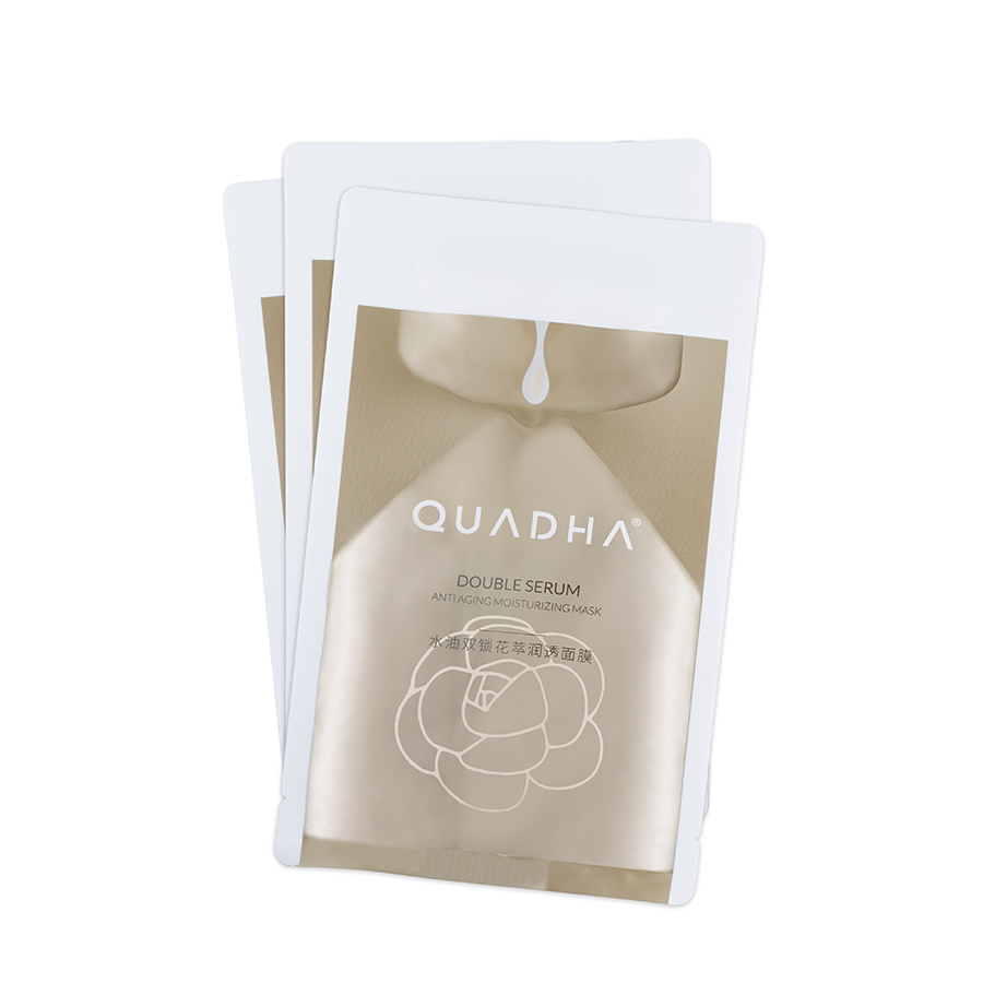QUADHA Маска интенсивная антивозрастная с маслами / Double Serum Refresh Anti Aging Moisturizing Mask 5*31,5 гр, фото 3