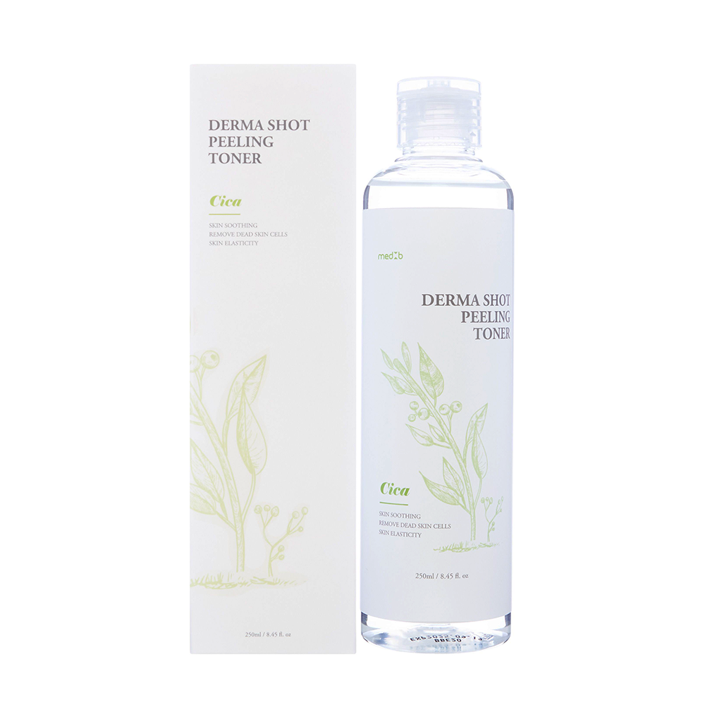 MED:B Тонер очищающий для лица с центеллой / Med B Derma Shot Peeling Toner Cica 250 мл, фото 2