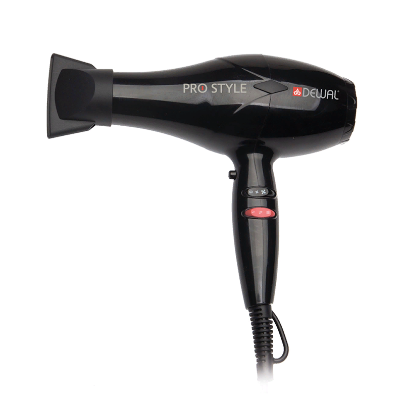 DEWAL PROFESSIONAL Фен Pro Style черный, 2 насадки, диффузор, 2000 Вт, фото 4