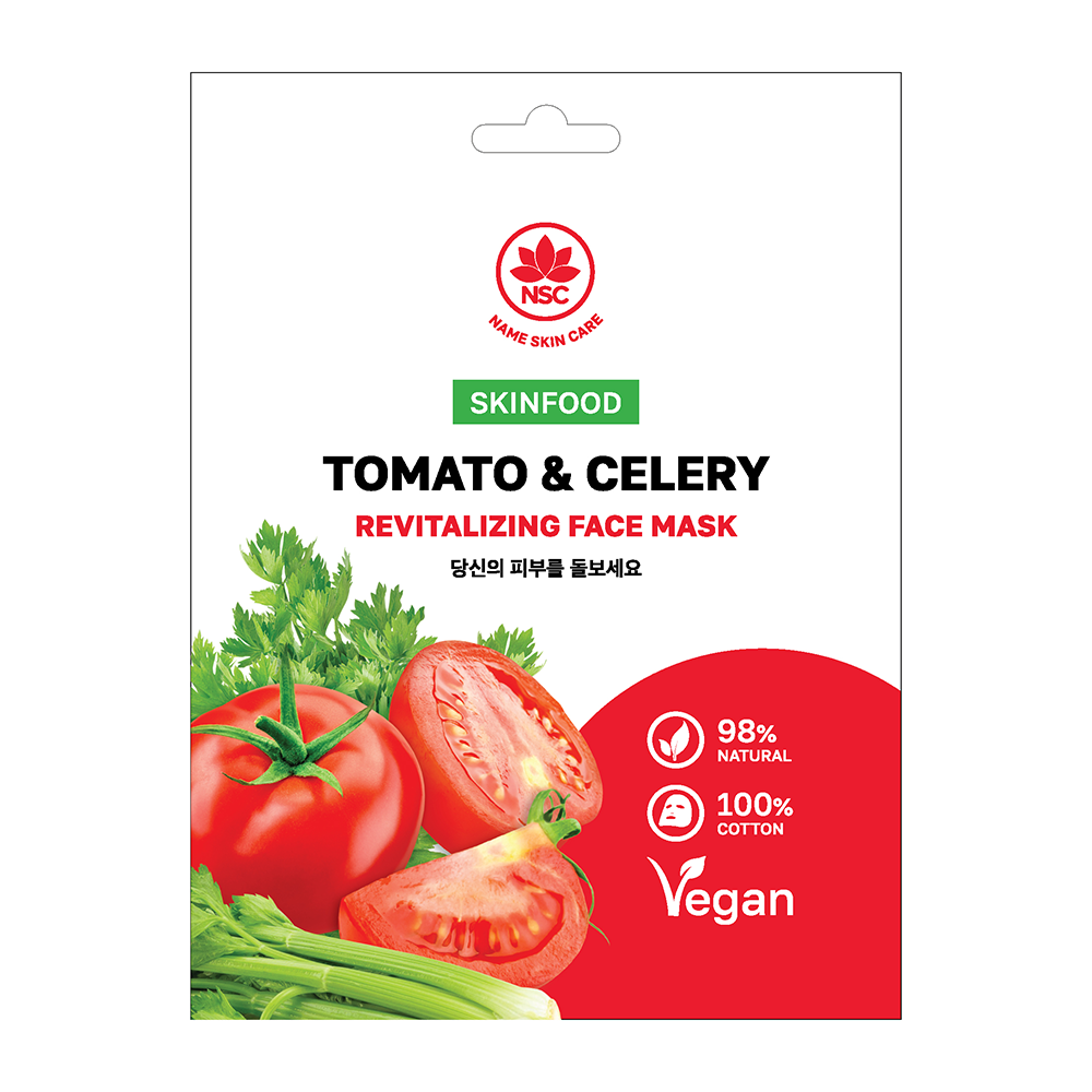 NAME SKIN CARE Маска тканевая для лица томат и сельдерей / Skinfood NSC 22 гр, фото 1