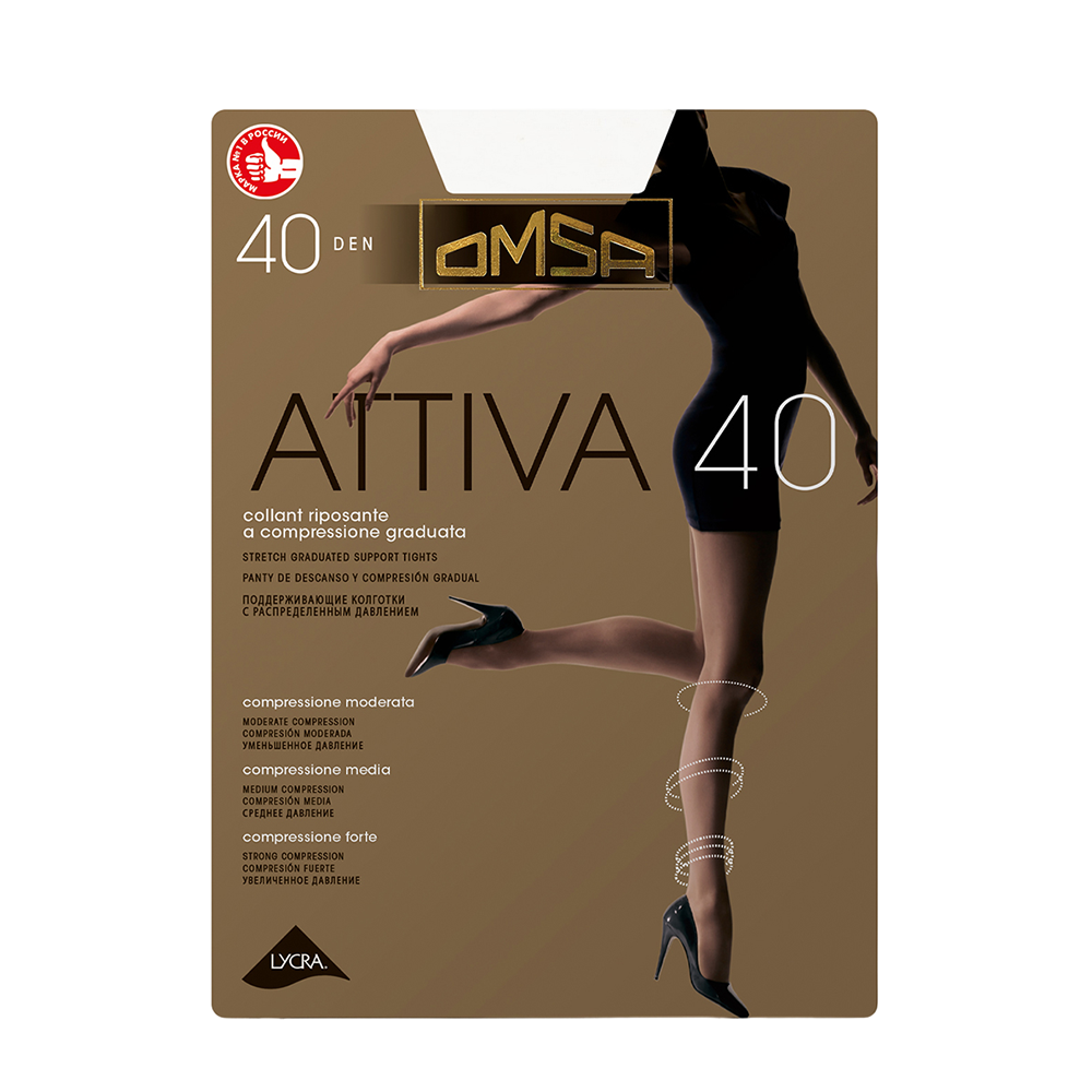 OMSA Колготки Bianco 2 / Attiva 40, фото 1